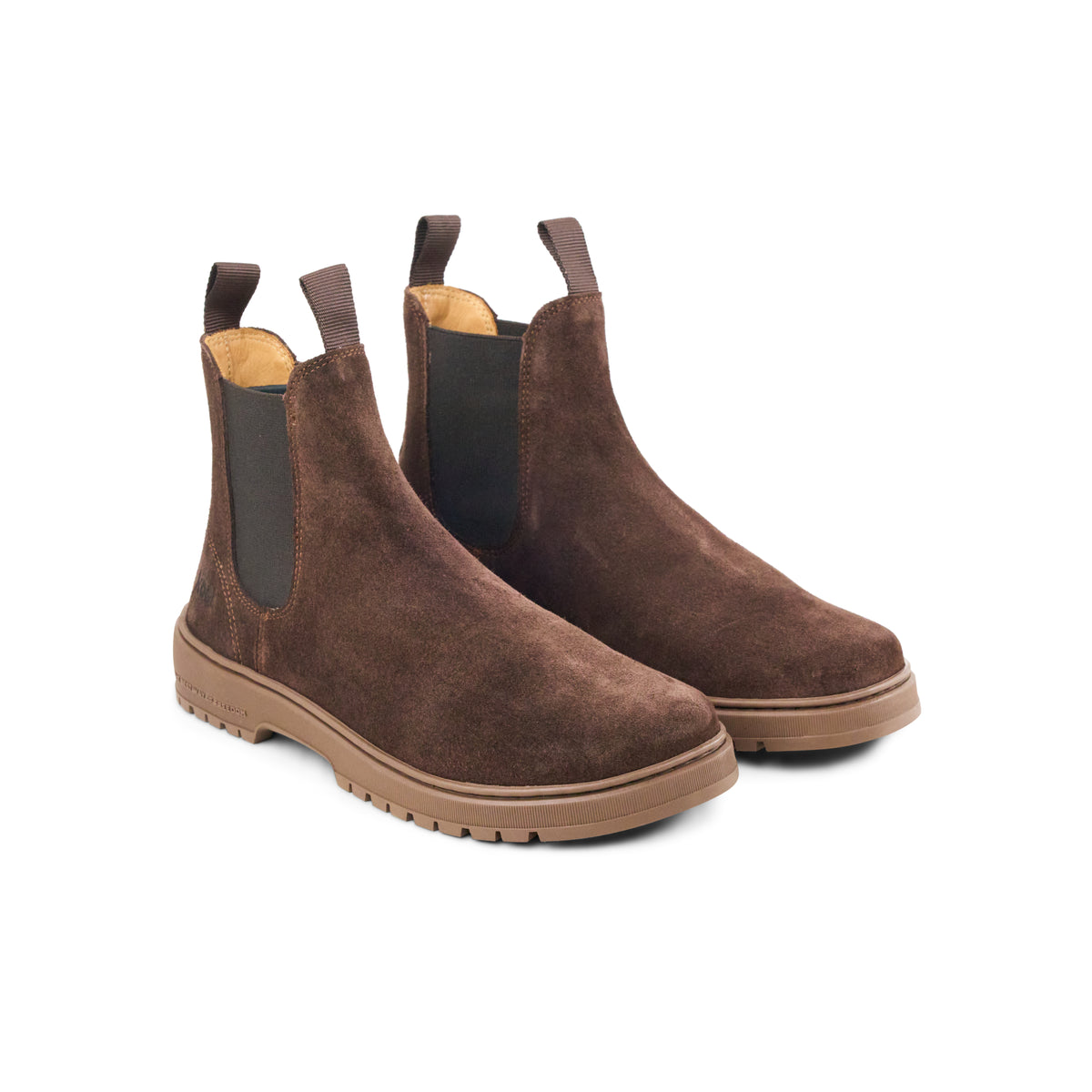 Koel Gavien Suede Chocolate - Dark Brown Unisex Barefoot Chelsea Boots