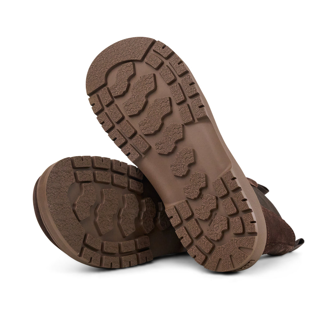 Koel Gavien Suede Chocolate - Dark Brown Unisex Barefoot Chelsea Boots