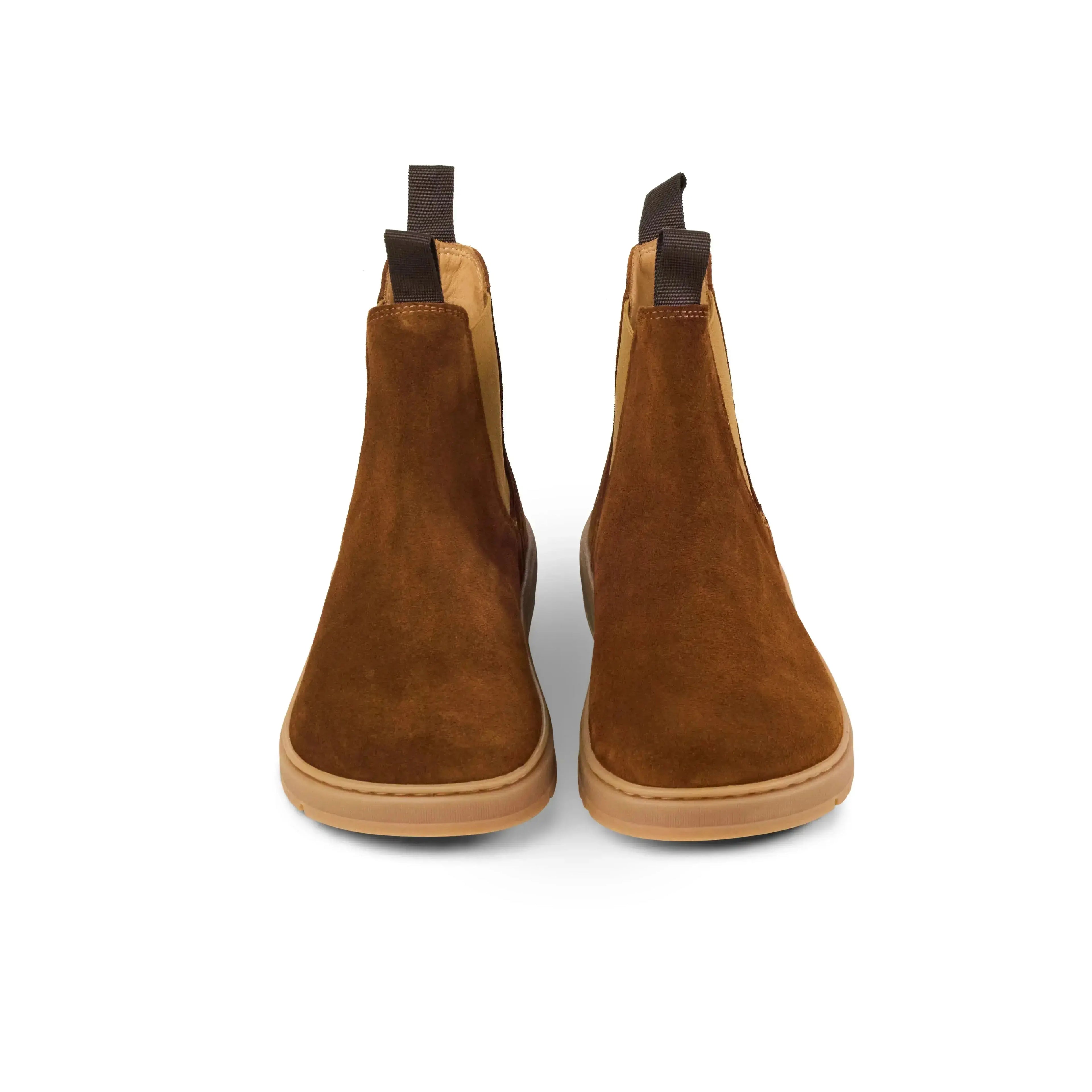 Koel Gavien Suede Cognac - Botines chelsea barefoot de mujer marrones