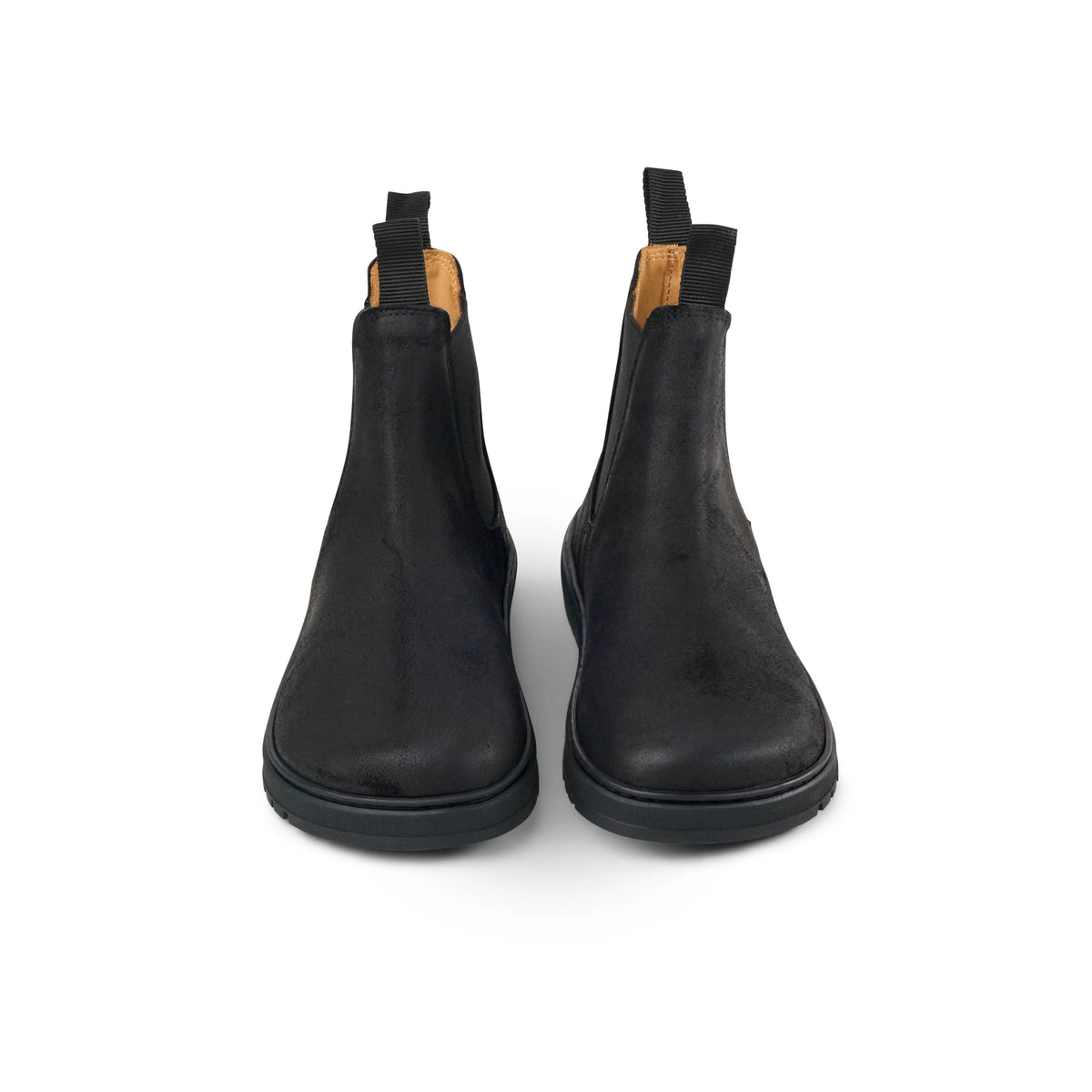 Koel Gavien Suede Oil Black - Botines chelsea barefoot unisex negros