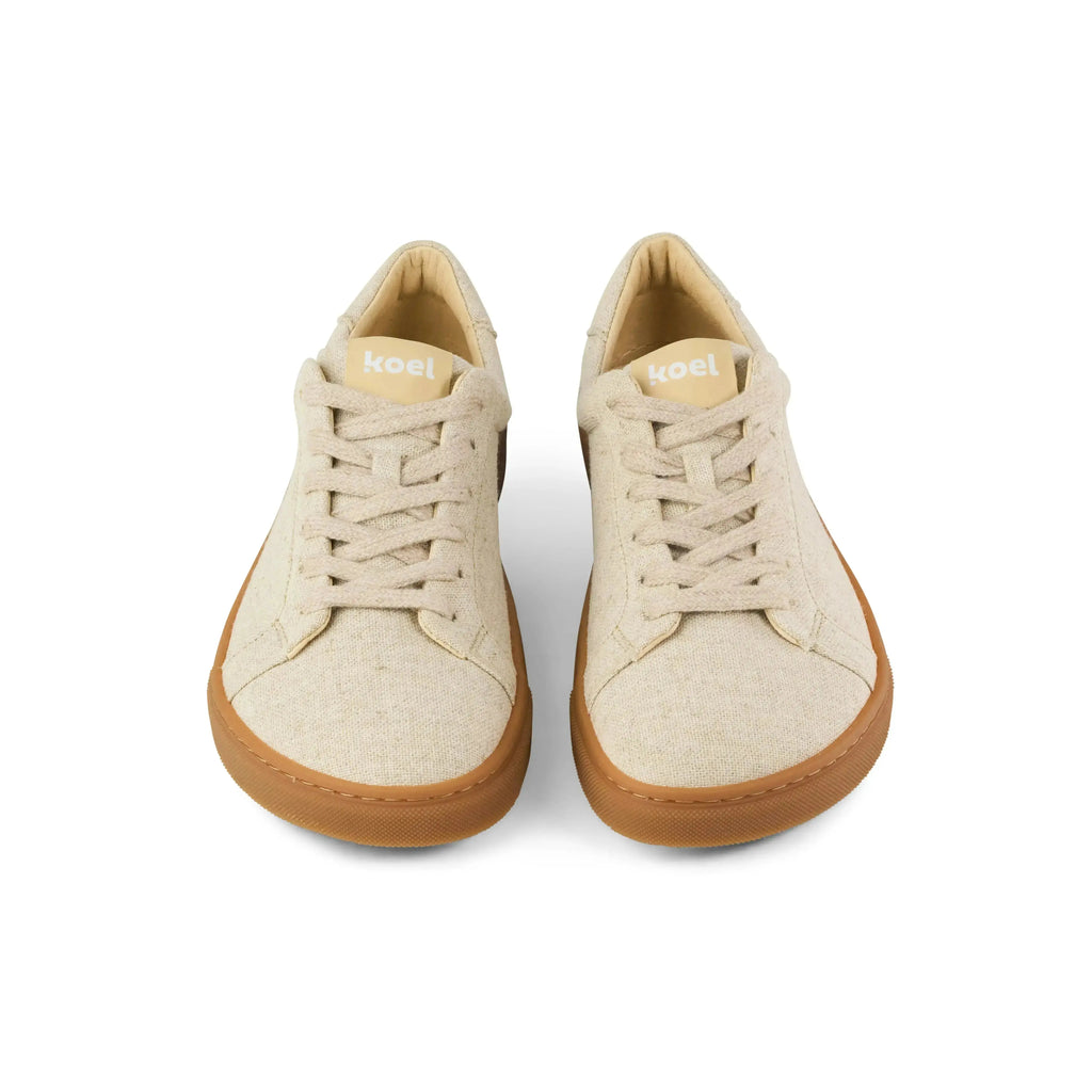 Koel Hazel Canvas Beige Gum - Baskets barefoot femme en toile beige - Koel - Cacles Barefoot - Boutique de chaussures barefoot respectueuses et minimalistes