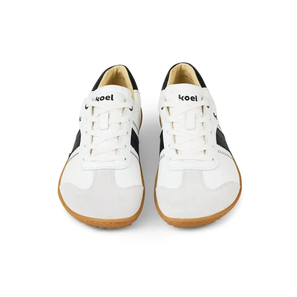 Koel - ILA Napa Suede 3.0 Blanc cassé/Noir - Baskets Barefoot Rétro