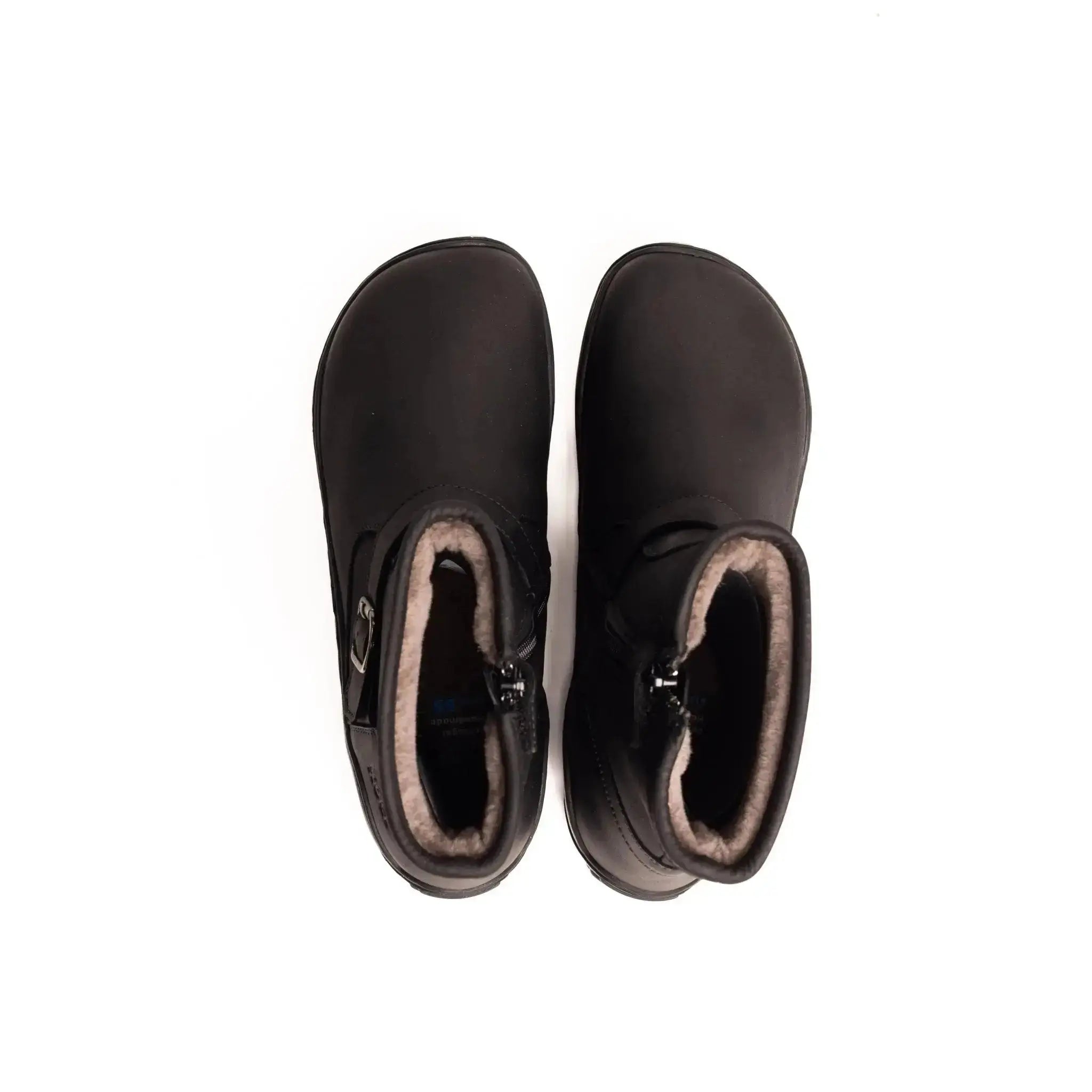 Koel - Lars Hydro Lambswool - Botines barefoot tipo moteros negros para mujer
