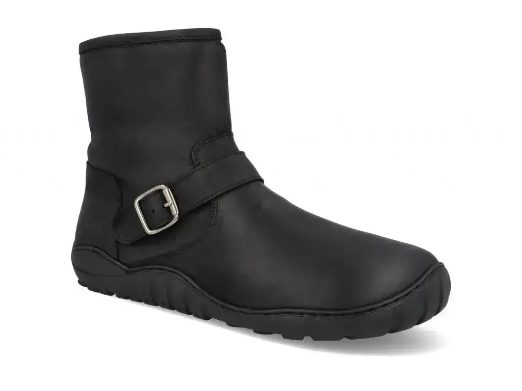 Koel - Lars Hydro Lambswool - Botines barefoot tipo moteros negros para mujer