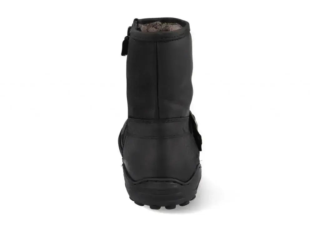 Koel - Lars Hydro Lambswool - Botines barefoot tipo moteros negros para mujer