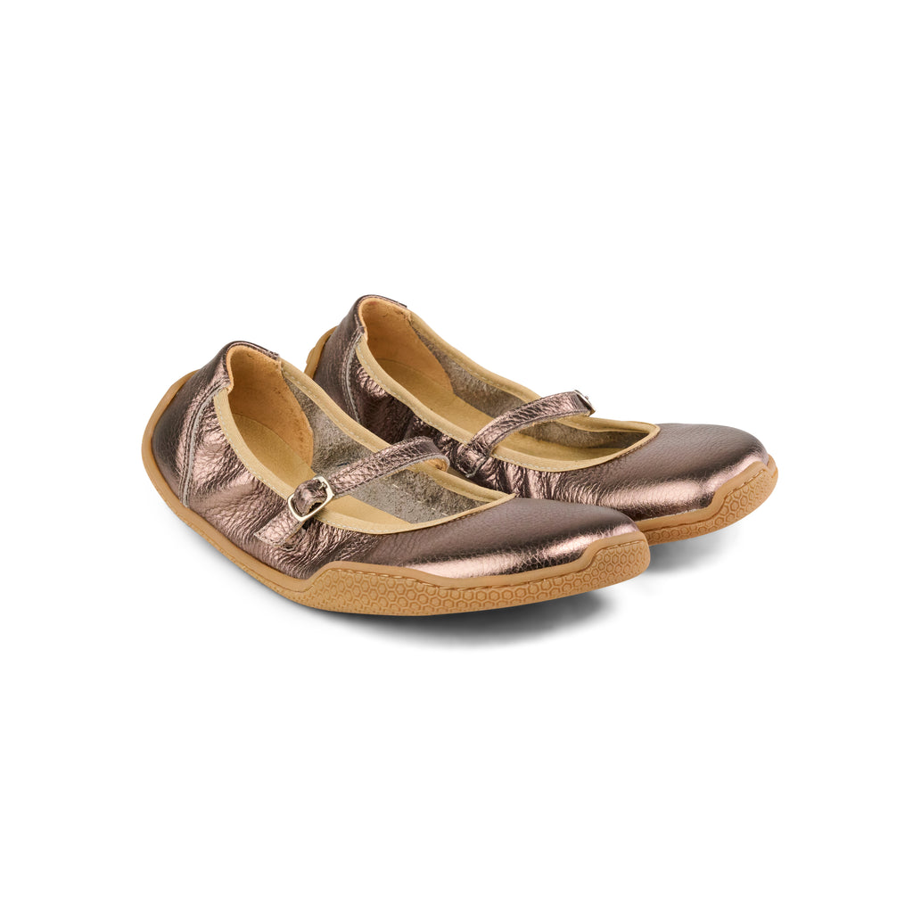 Koel - Valeria Cuir Bronze - ballerines barefoot en cuir bronze - Koel - Chaussures Barefoot - Boutique de chaussures barefoot minimalistes et respectueuses