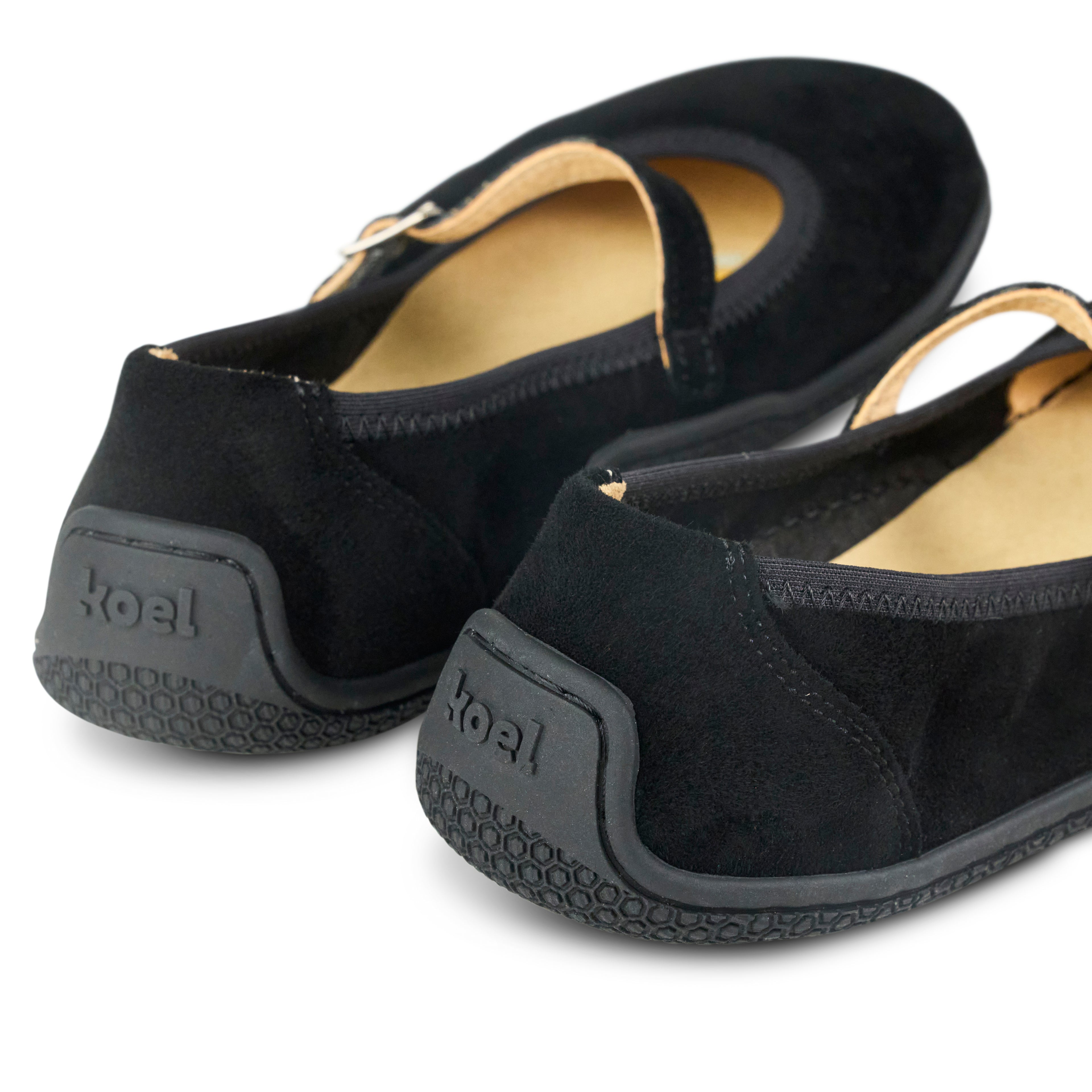 Koel - Valeria Suede Black - ballerines barefoot en daim noir - Koel - Cacles Barefoot - Boutique de chaussures barefoot respectueuses et minimalistes