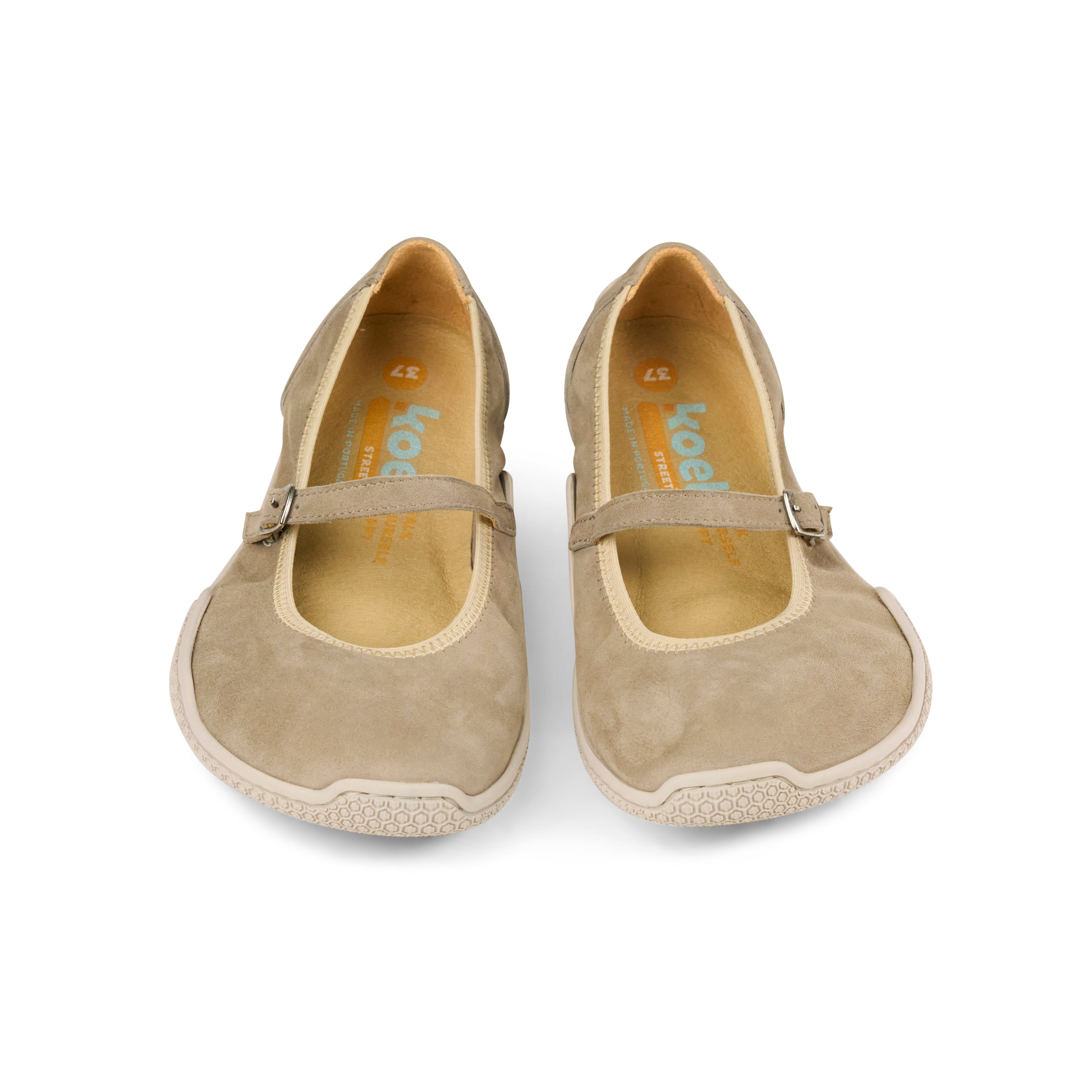 Koel - Valeria Suede Taupe - ballerines barefoot en suède taupe - Koel - Cacles Barefoot - Boutique de chaussures barefoot minimalistes et respectueuses