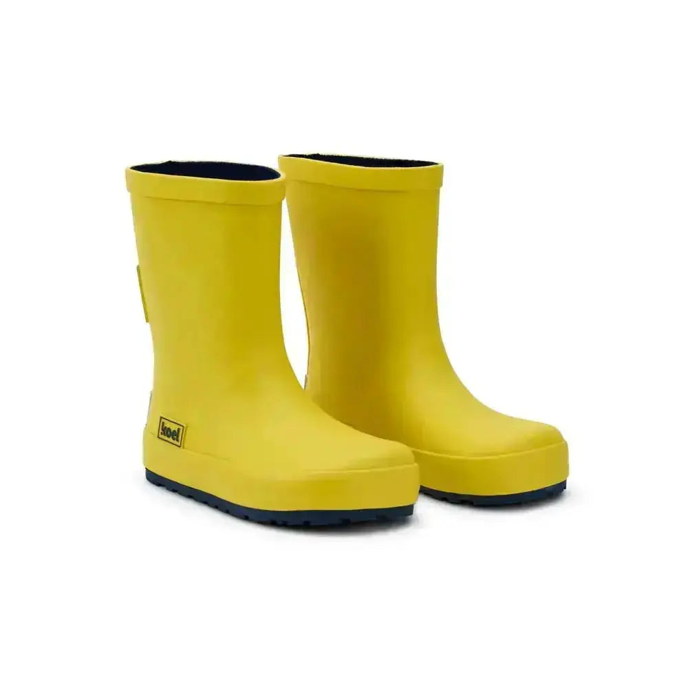 Koel4kids - Wellie Yellow - botas de agua barefoot infantiles