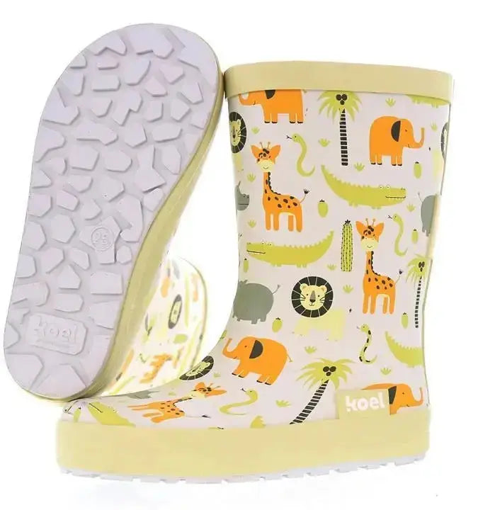 Koel4kids - Wellie Jungle - botas de agua barefoot infantiles