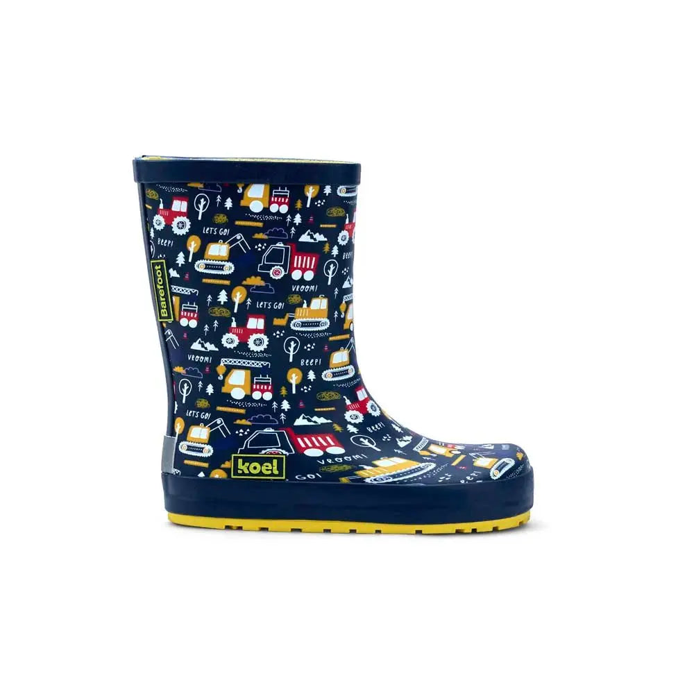Koel4kids - Wellie Tractor Bleu - bottes de pluie barefoot