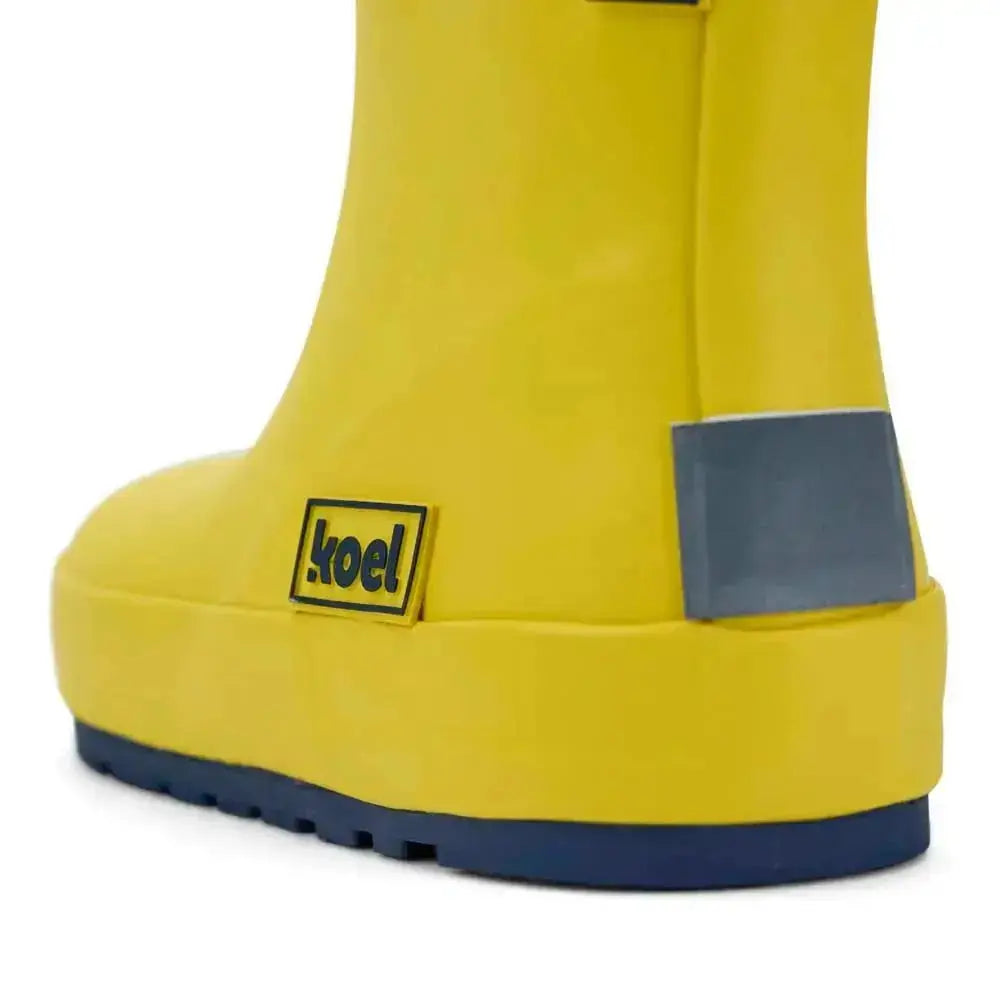 Koel4kids - Wellie Yellow - botas de agua barefoot infantiles