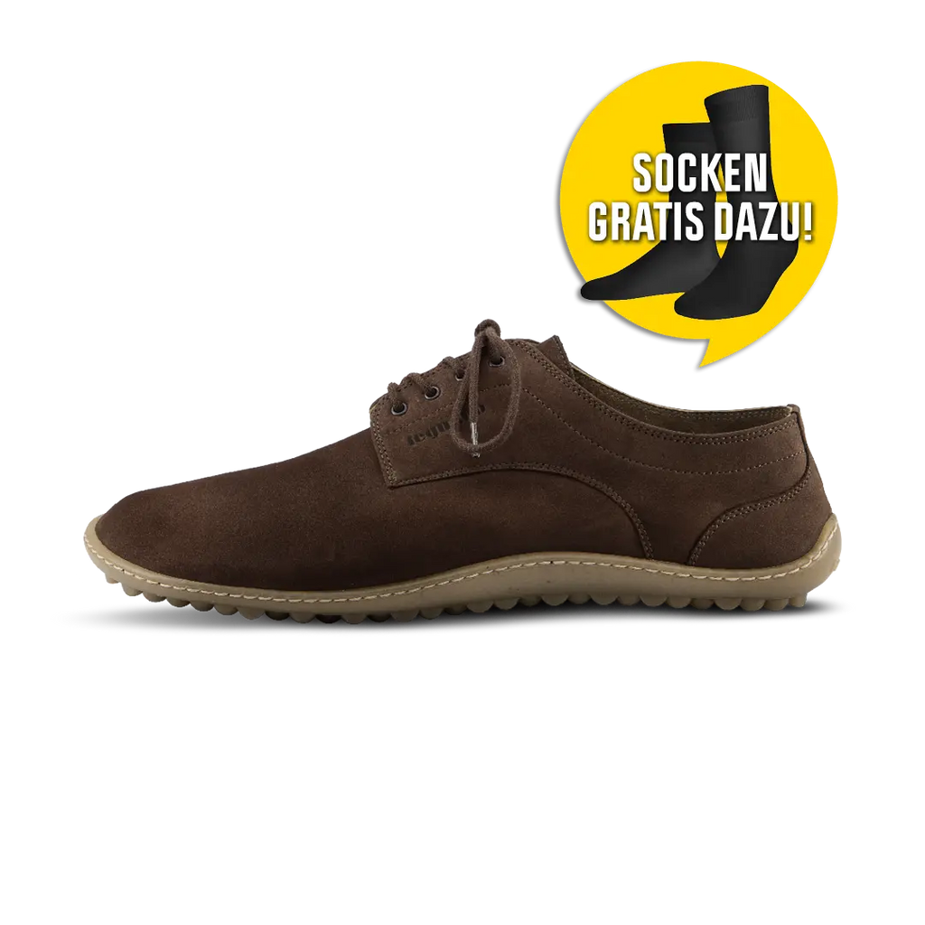 Leguano Dean Brown - Zapatos Barefoot Elegantes Unisex Marrones  Cacles Barefoot