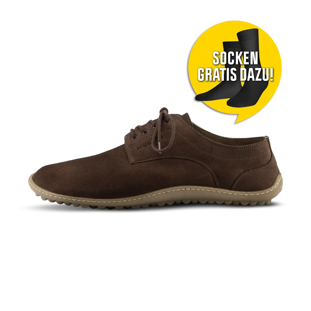 Leguano Dean Brown - Zapatos Barefoot Elegantes Unisex Marrones  Cacles Barefoot