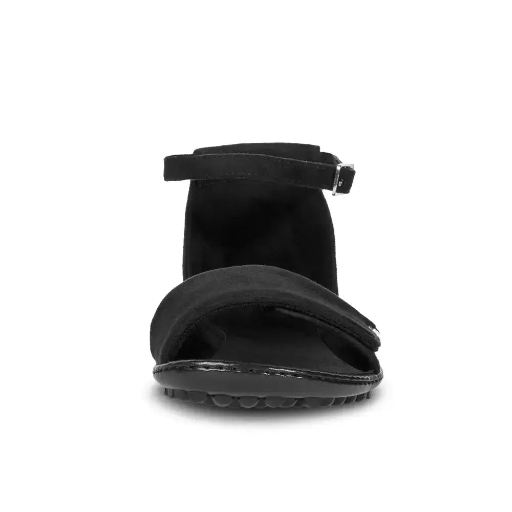 Leguano Jara Schwarz - Sandalias barefoot elegantes negras para mujer