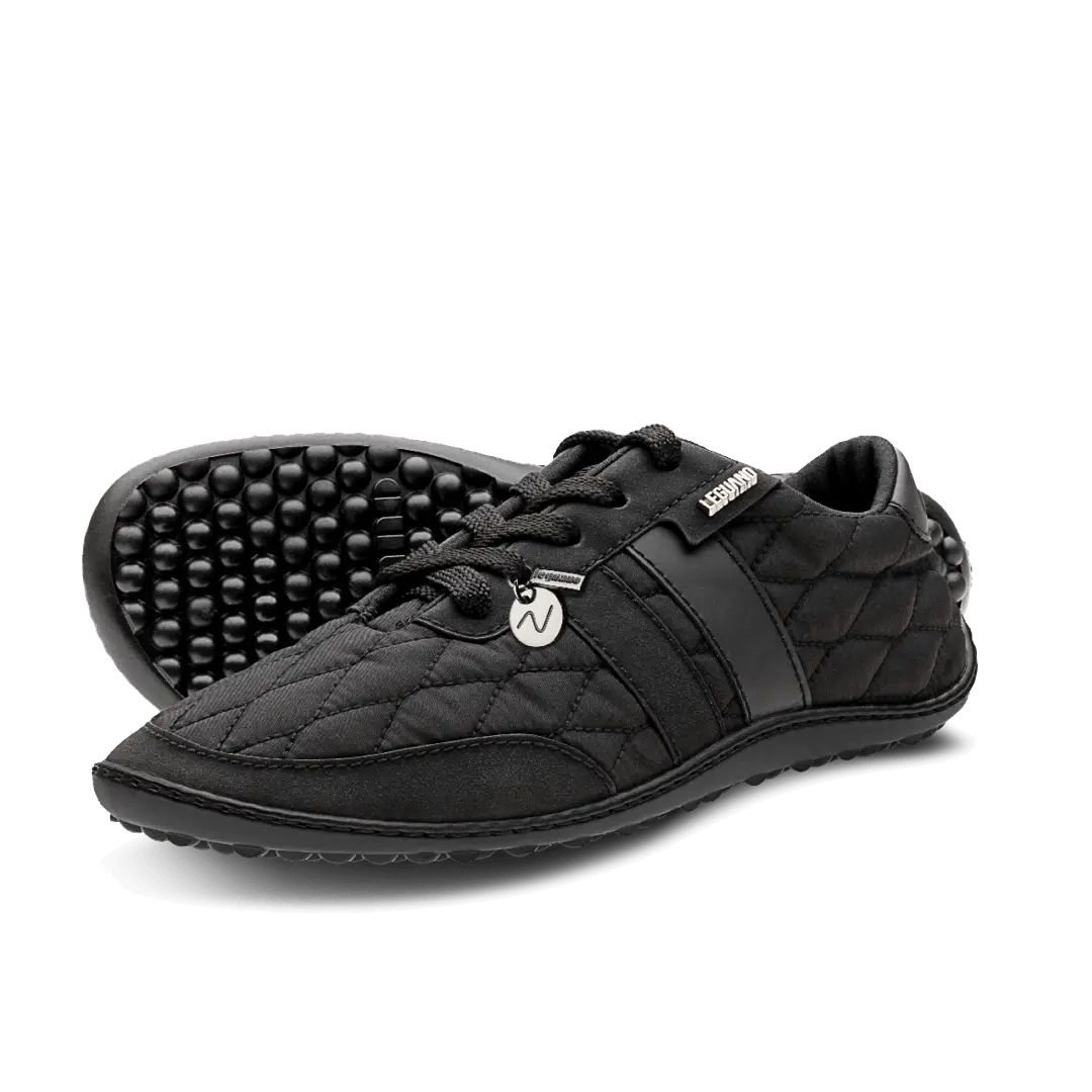 Leguano Nightstep Black - Zapatillas Barefoot Casual Everyday para Mujer Negras  Cacles Barefoot