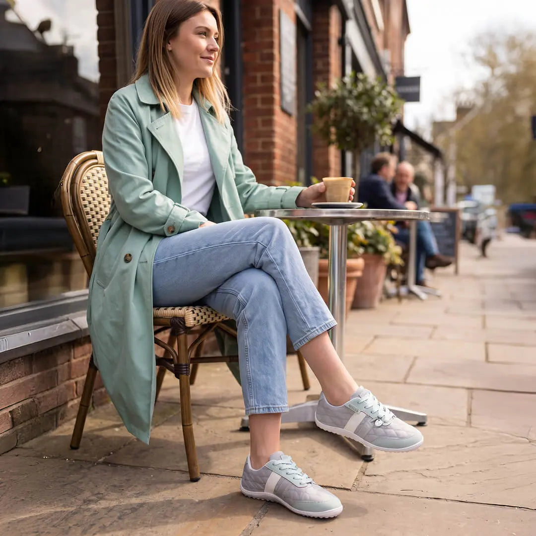 Leguano Nightstep Mint - Zapatillas Barefoot Casual Everyday para Mujer Gris Menta  Cacles Barefoot