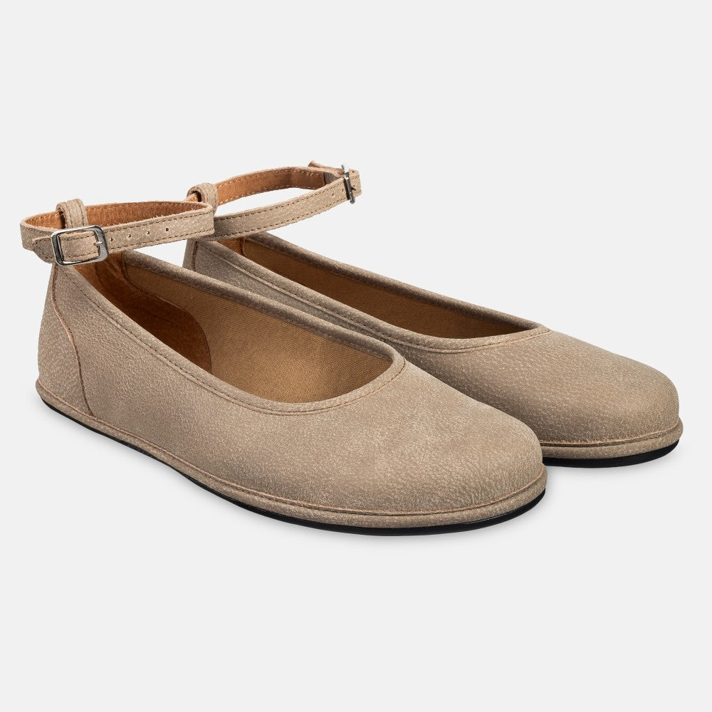 Magical Shoes Ada Cappucino - Bailarinas barefoot de mujer beige-Bailarinas-Magical Shoes-Cacles Barefoot