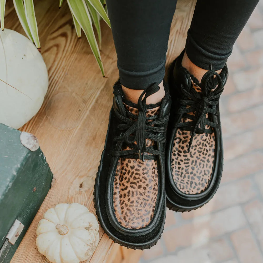 Magical Shoes Monet Leo Suede - Botines barefoot calientes estilo mocasín negro-Botines-Magical Shoes-Cacles Barefoot