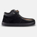 Magical Shoes Monet Leo Suede - Botines barefoot calientes estilo mocasín negro-Botines-Magical Shoes-36-Cacles Barefoot