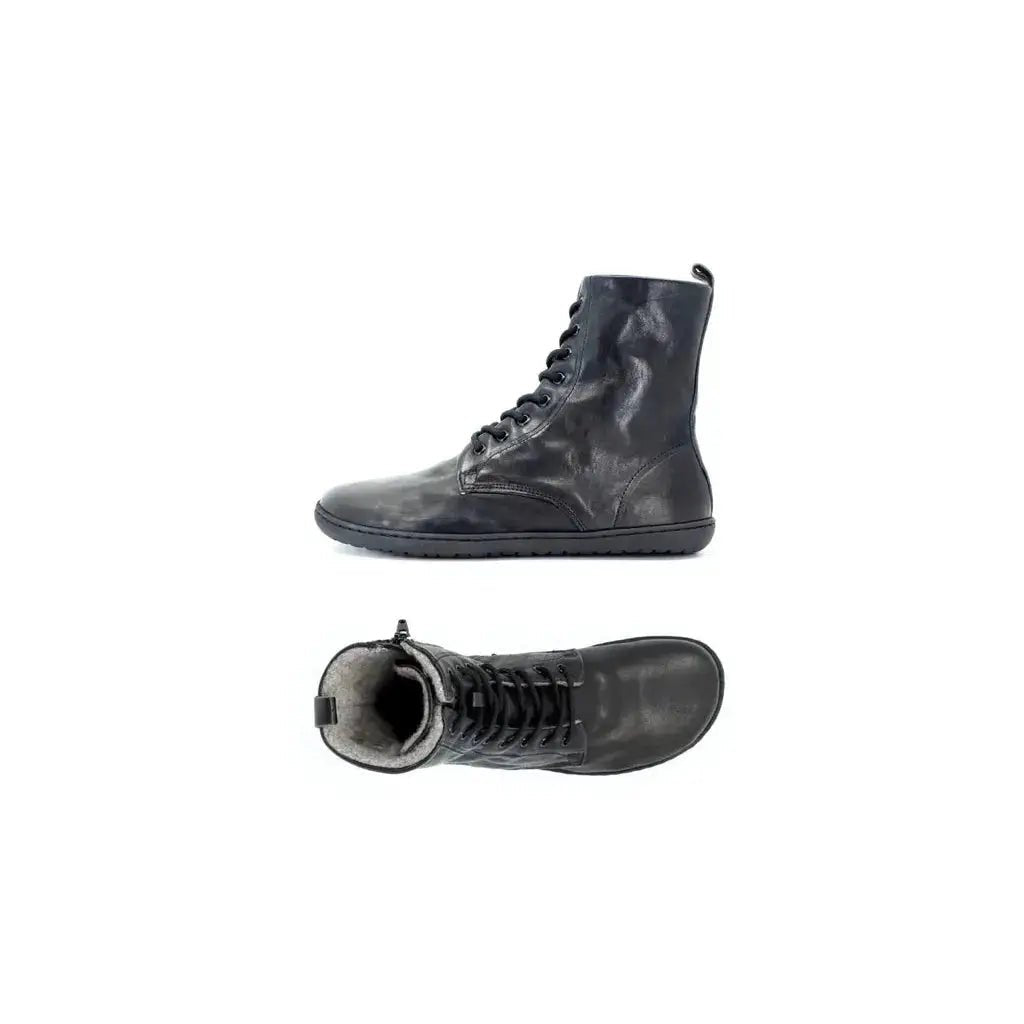 Mukishoes - Igneous II Noir - Bottines barefoot à lacets