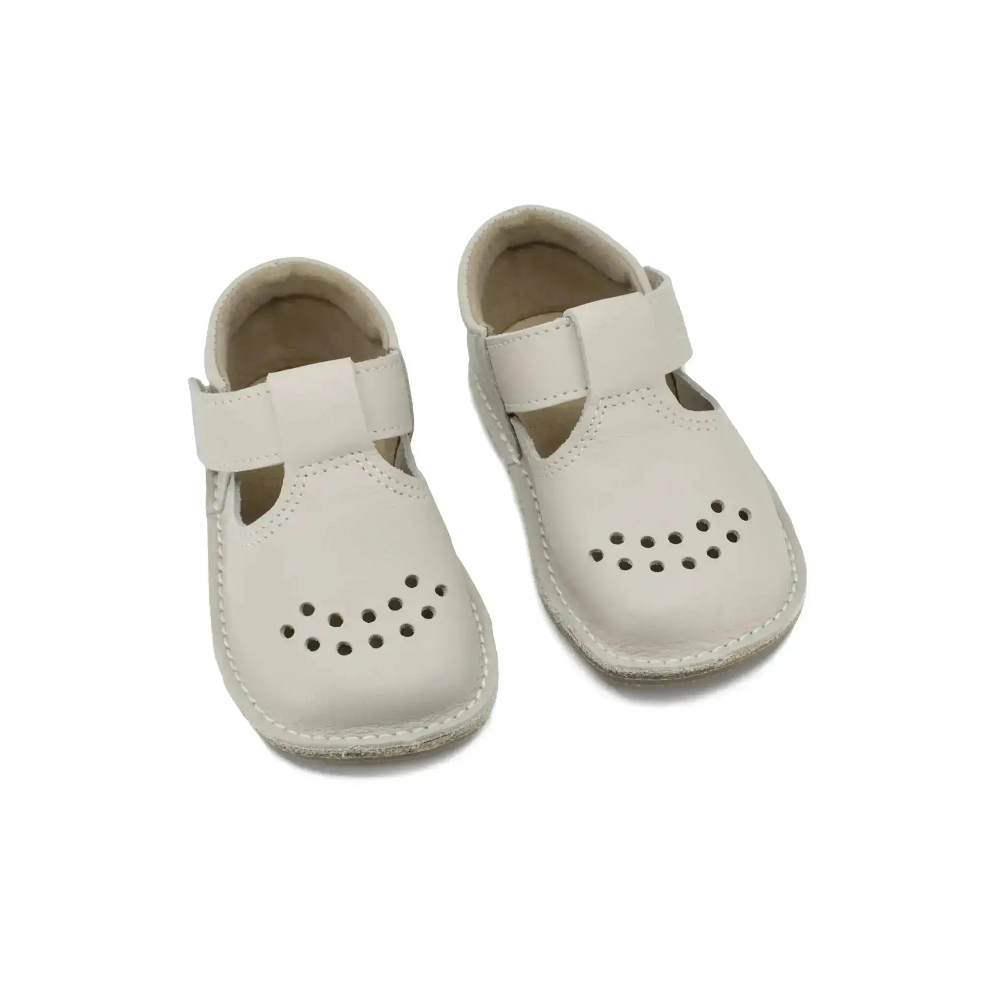 OmaKing - Lusti Natural White - zapatitos respetuosos de primeros pasos blanco