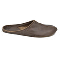 OmaKing Sulbi Dark Brown - Zapatillas de casa barefoot sin talón de cuero reciclado marrón oscuro  Cacles Barefoot