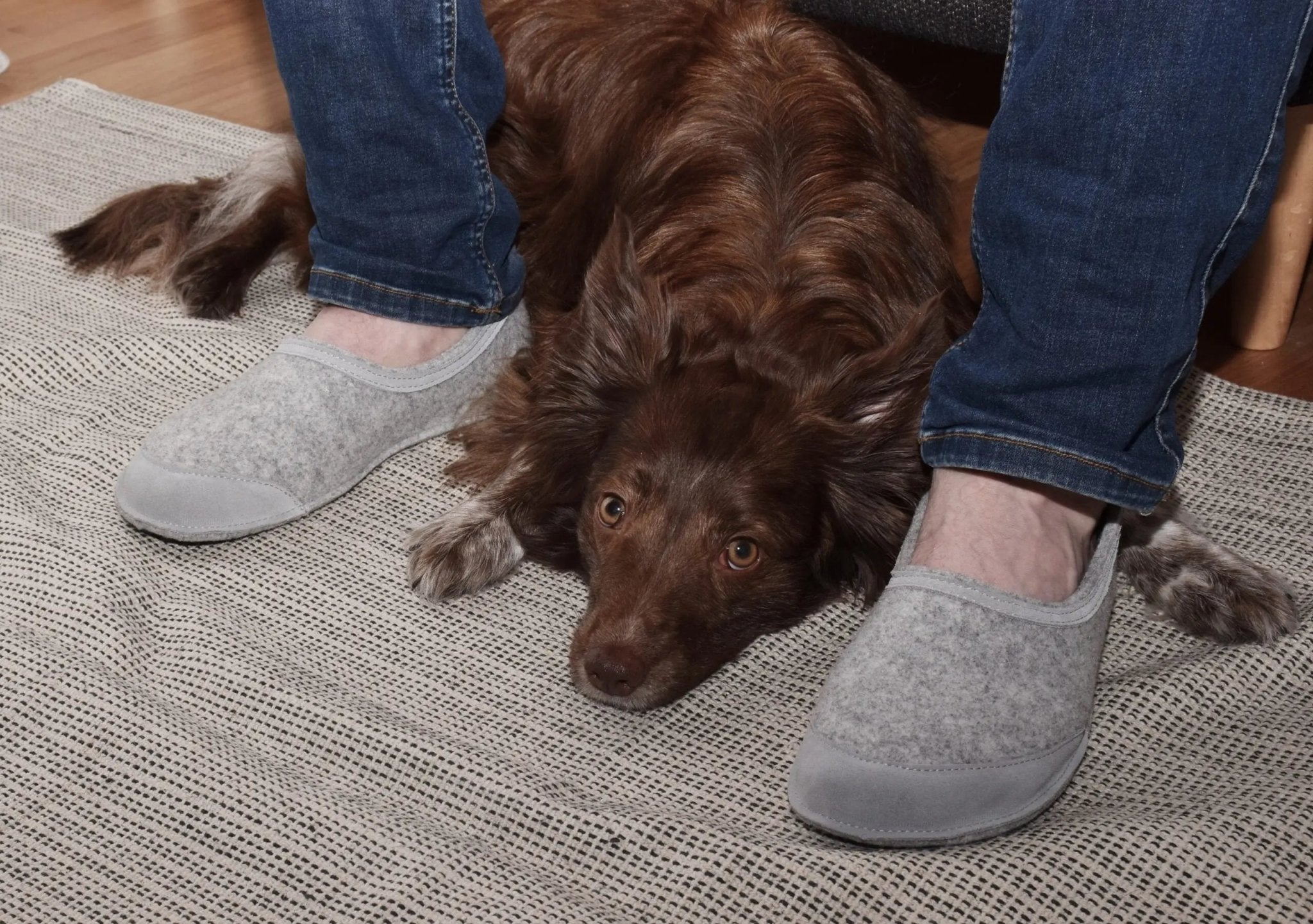 OmaKing - Tuuka Grey - zapatillas de casa barefoot fieltro