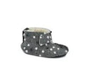 Omaking - Kaku Grey with dots - zapatillas de casa respetuosas infantiles calentitas de lana azules