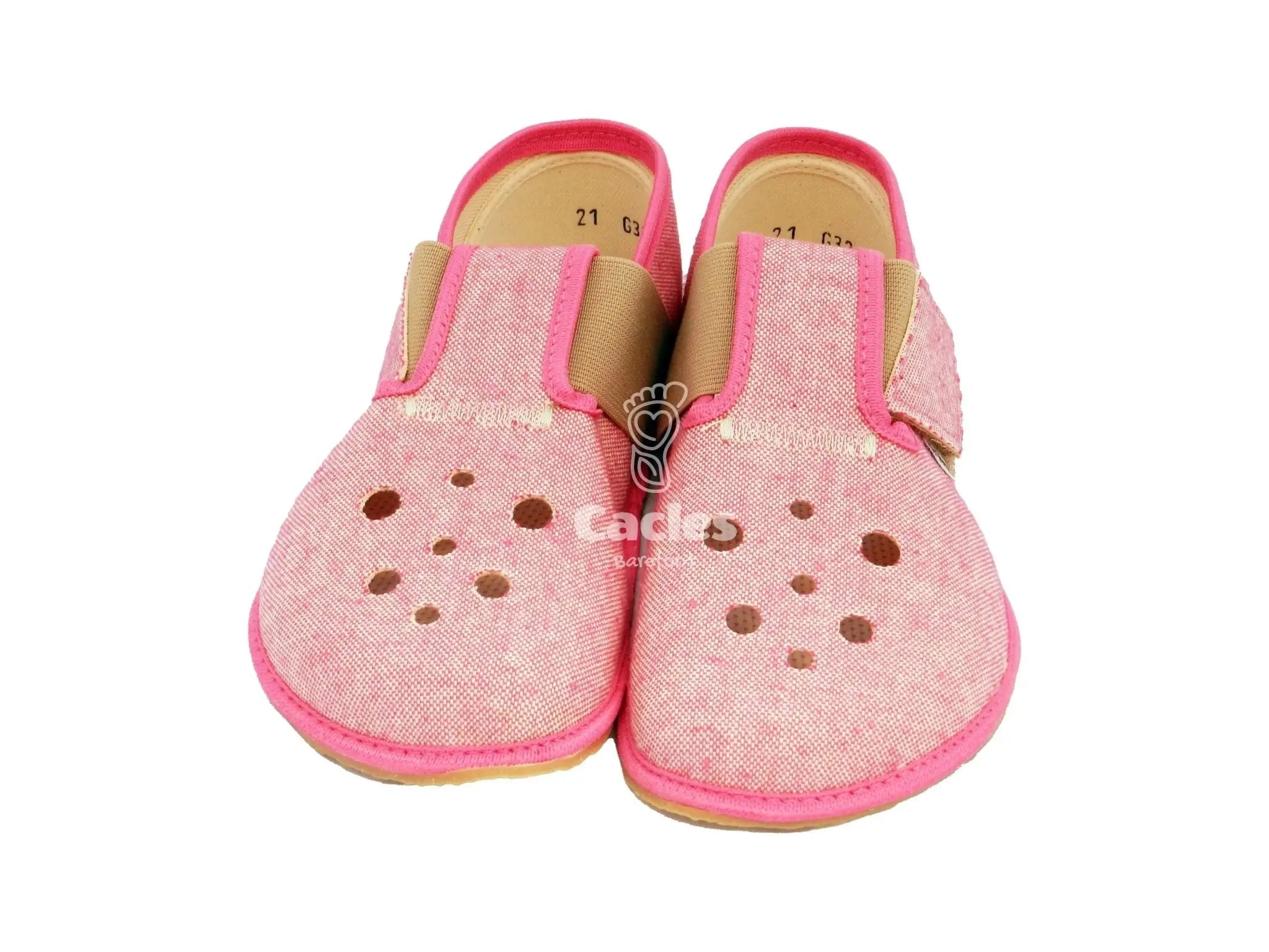 Pegres - BF03 - zapatillas de casa respetuosas de primeros pasos - rosa