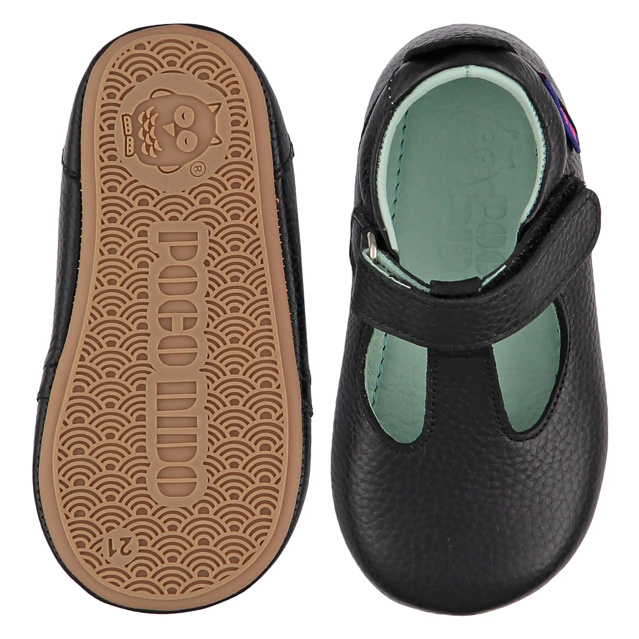 Poco Nido - Mighty Shoes Black - T Bar - Merceditas colegiales barefoot