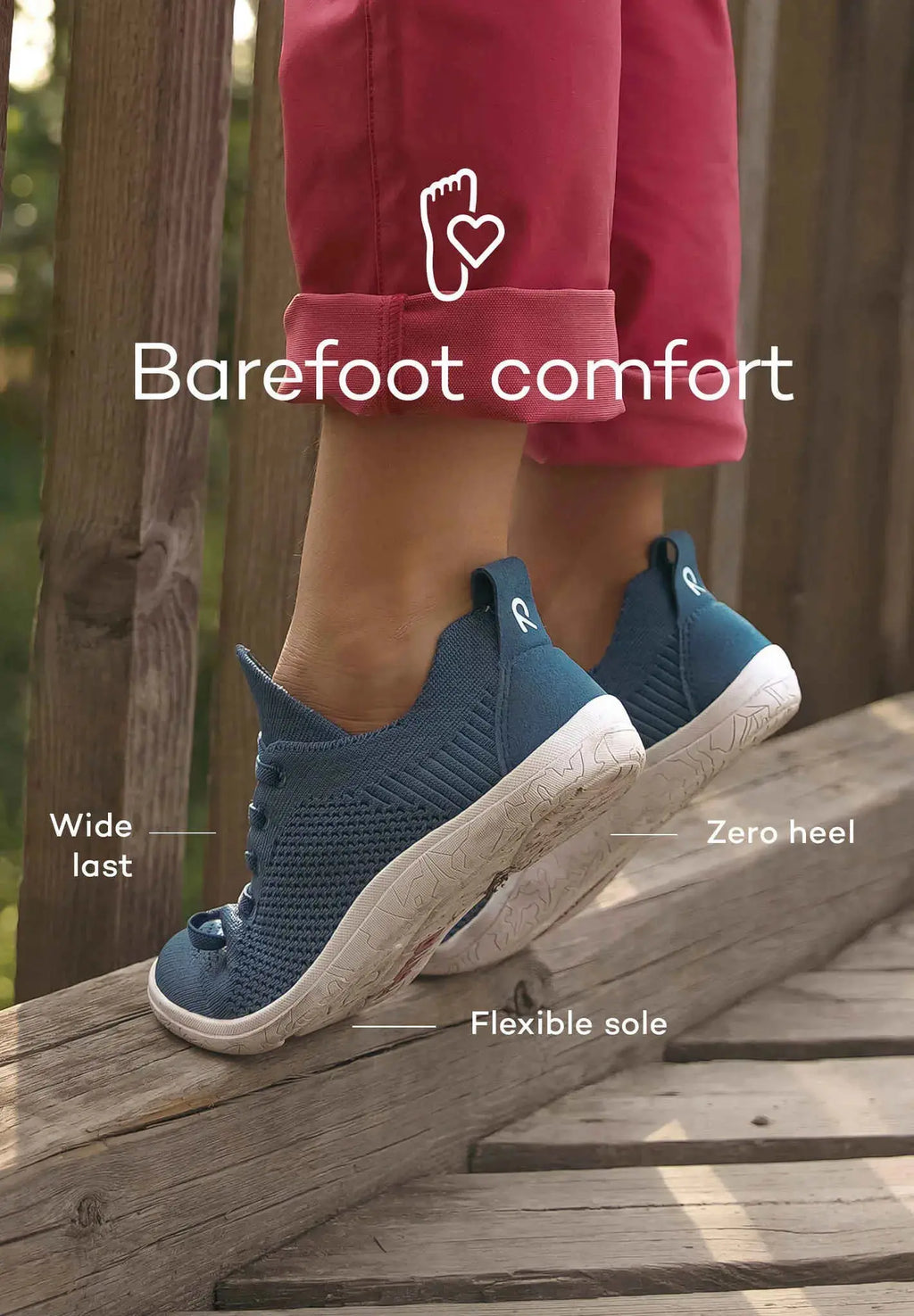 Reima - Astelu Greyish Green - Zapatillas barefoot ligeras infantiles verde