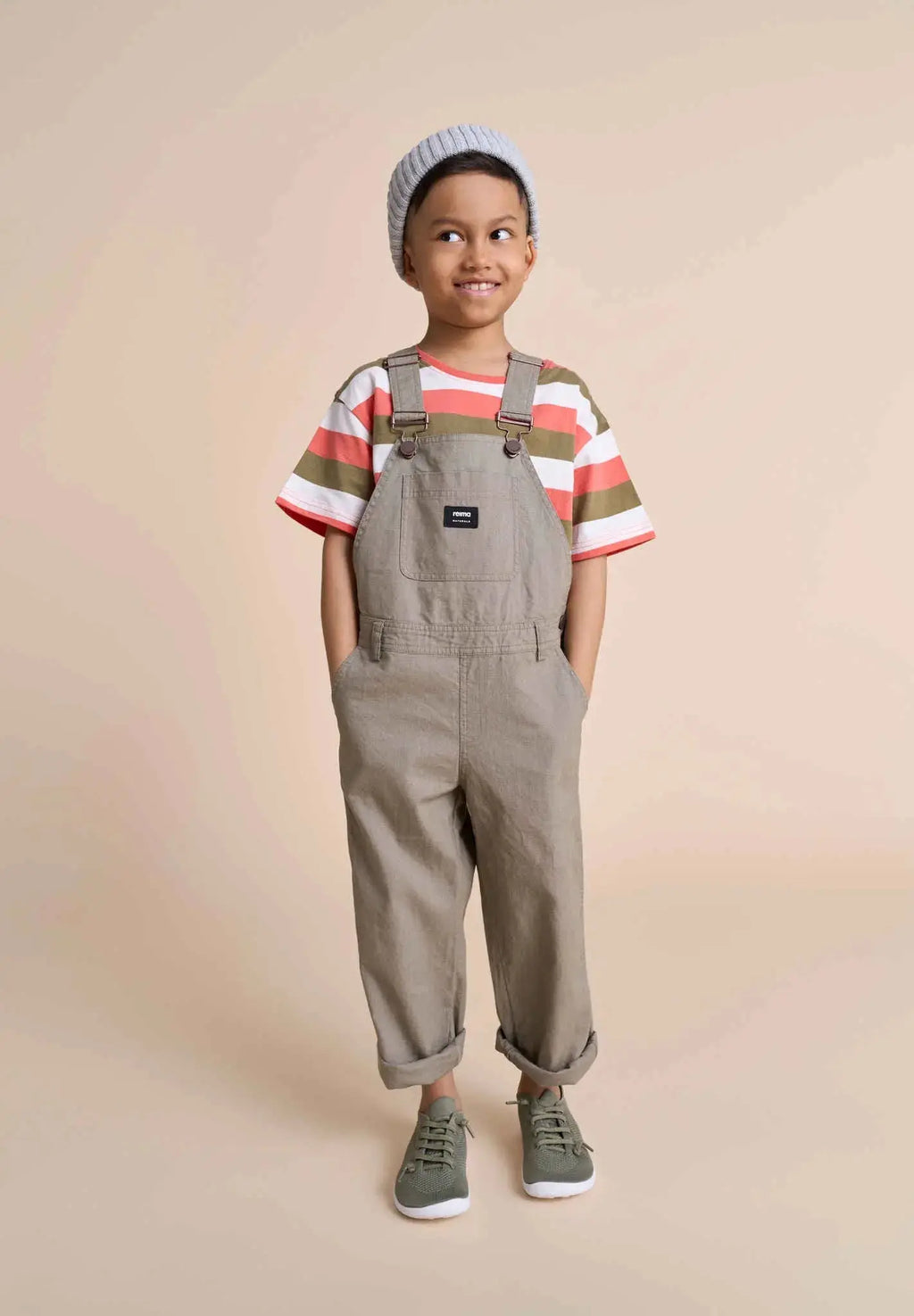 Reima - Astelu Greyish Green - Zapatillas barefoot ligeras infantiles verde
