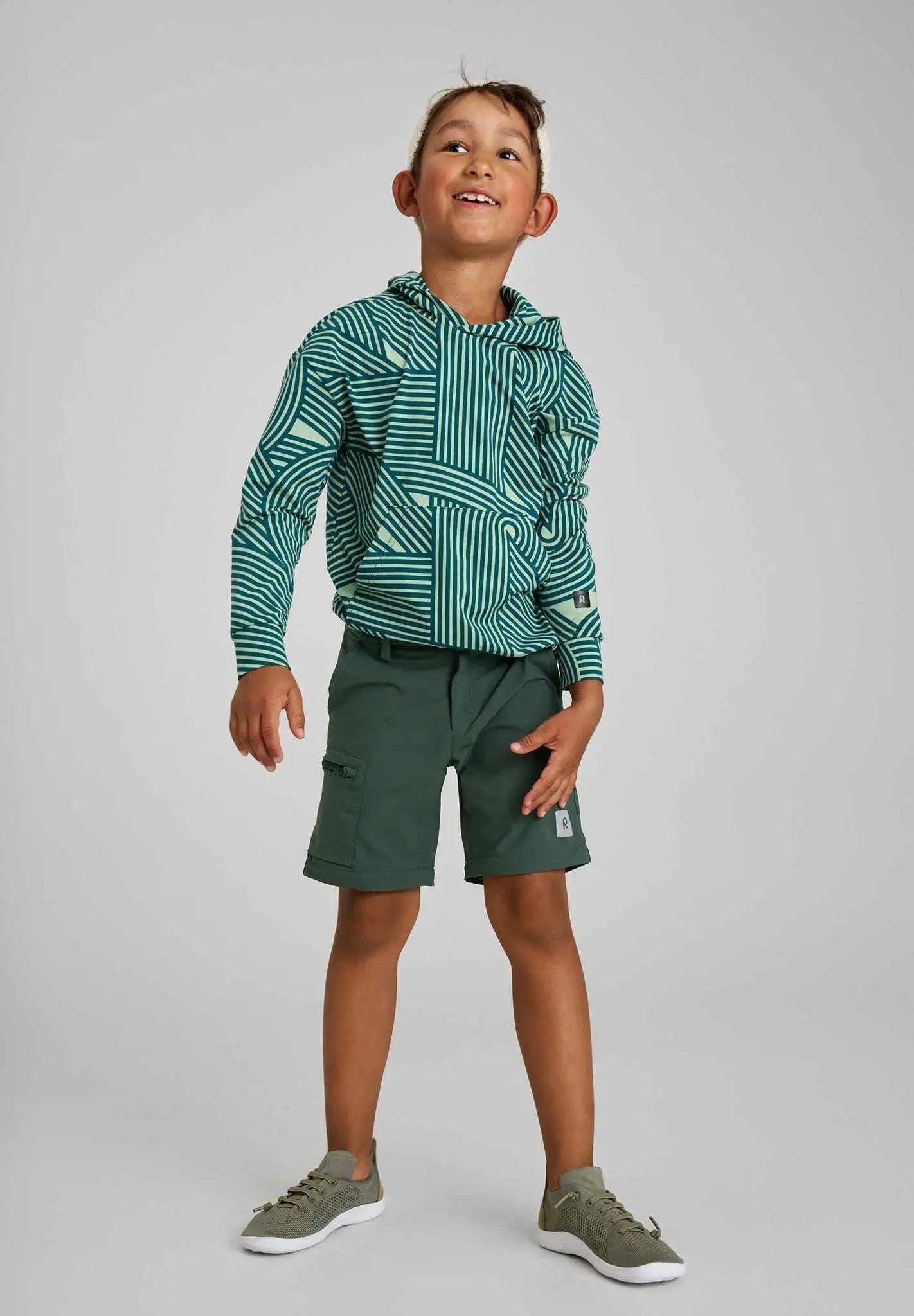 Reima - Astelu Greyish Green - Zapatillas barefoot ligeras infantiles verde