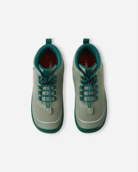 Reima - Loikkii Greyish Green - Botines barefoot impermeables infantiles verdes