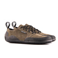 Saltic Outdoor Flat Olive - Zapatillas barefoot unisex para senderismo verdes