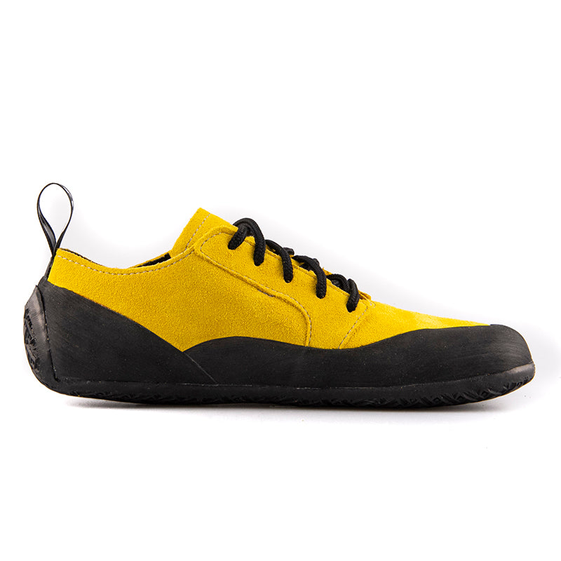 Saltic Outdoor Flat Yellow - Zapatillas barefoot unisex para senderismo amarillas