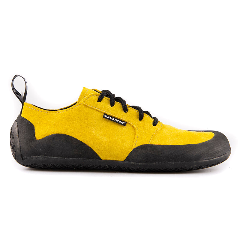 Saltic Outdoor Flat Yellow - Zapatillas barefoot unisex para senderismo amarillas