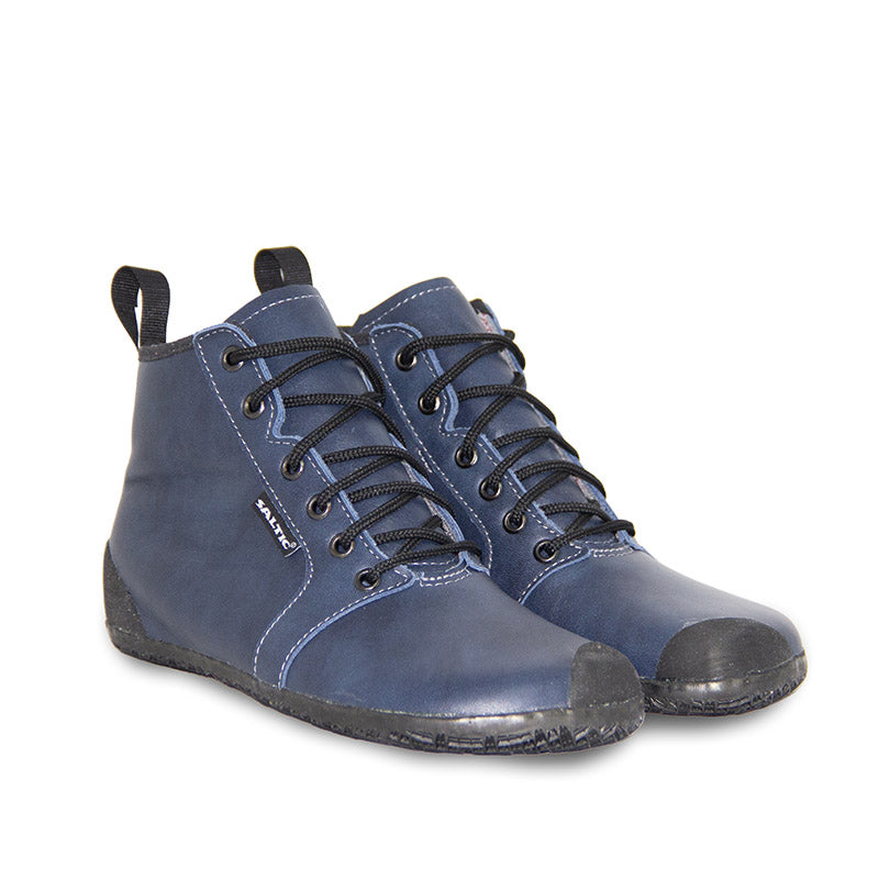 Saltic Vintero Newport - Botines barefoot otoñales con membrana térmica azules