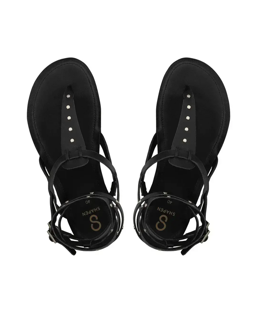 Shapen - Caliope Black - Sandalias barefoot negras para mujer