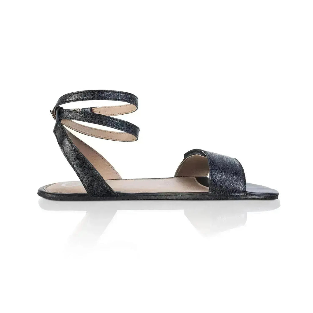 Shapen - Daisy 2.0 Black Crackle - Sandalias barefoot negras para mujer