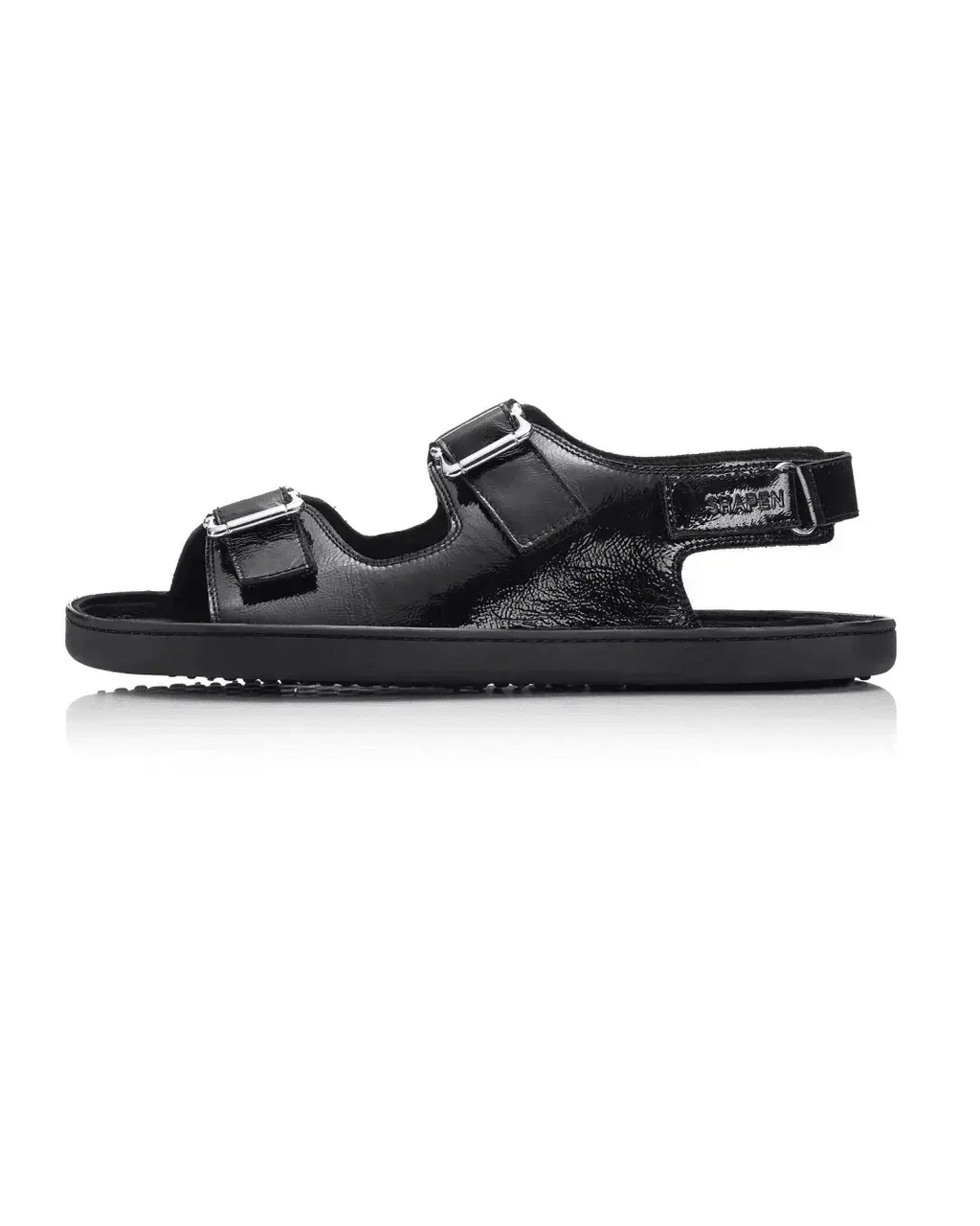 Shapen Dazzle Black - Sandalias barefoot de hebillas negras para mujer