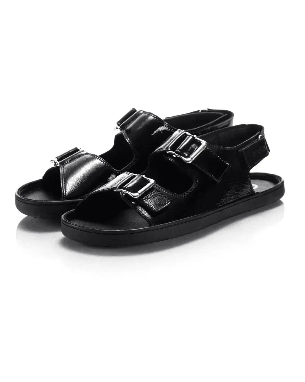 Shapen Dazzle Black - Sandalias barefoot de hebillas negras para mujer