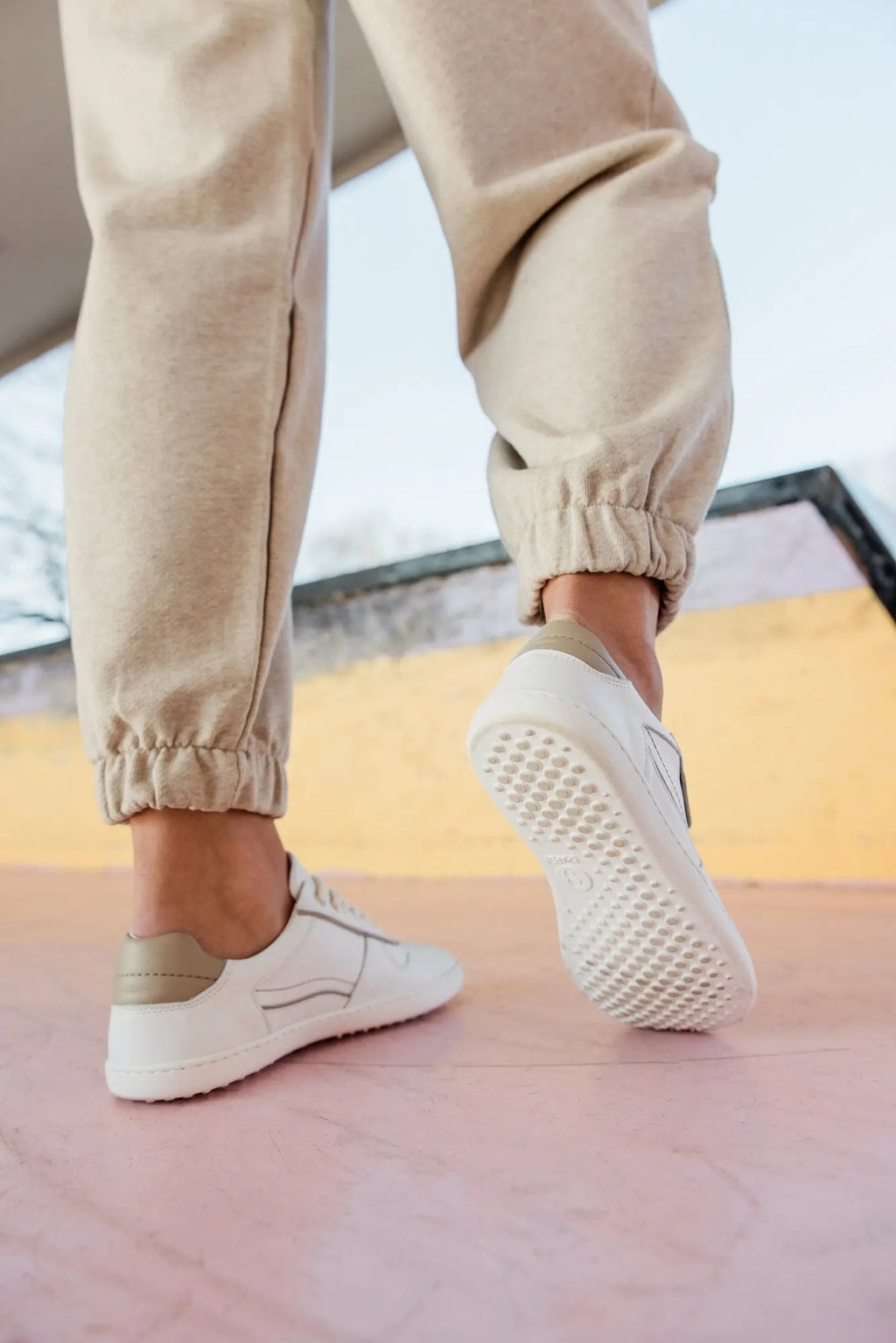 Shapen - Flowin White & Beige - Zapatillas barefoot  Cacles Barefoot