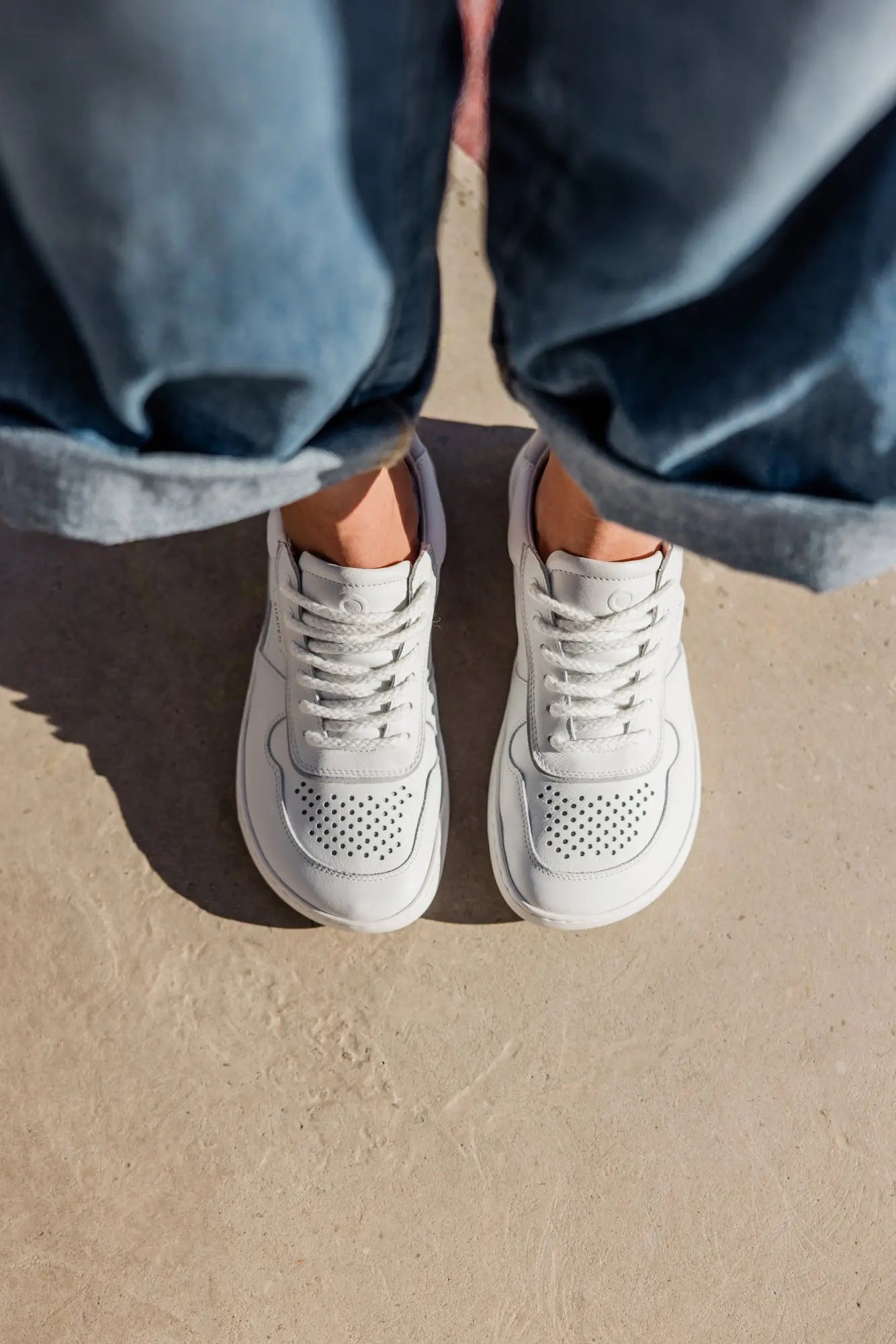 Shapen - Flowin White & Grey - Sneakers barefoot