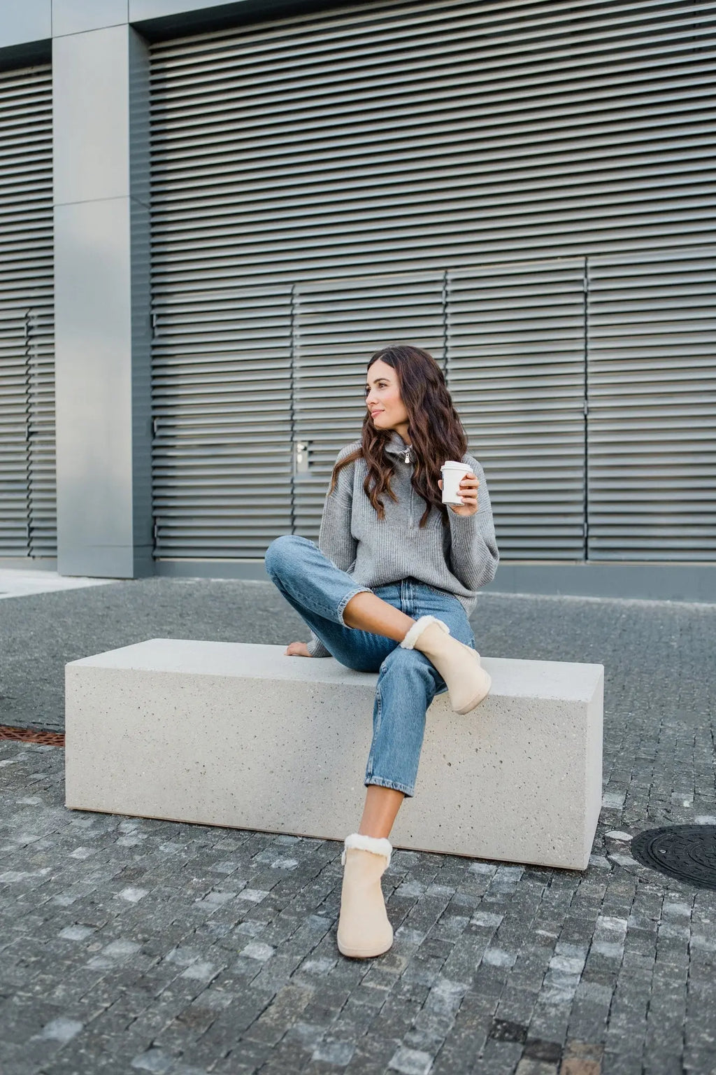 Shapen - Fluffy 2.0 Beige - Botines de invierno barefoot