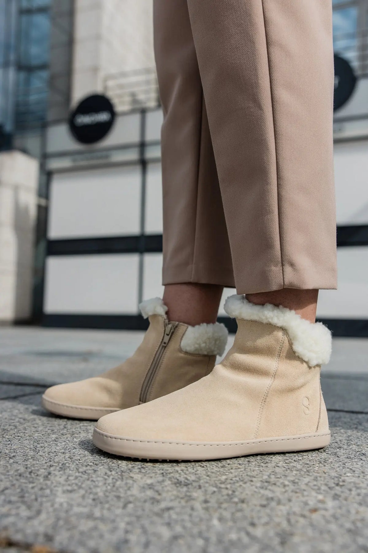 Shapen - Fluffy 2.0 Beige - Botines de invierno barefoot