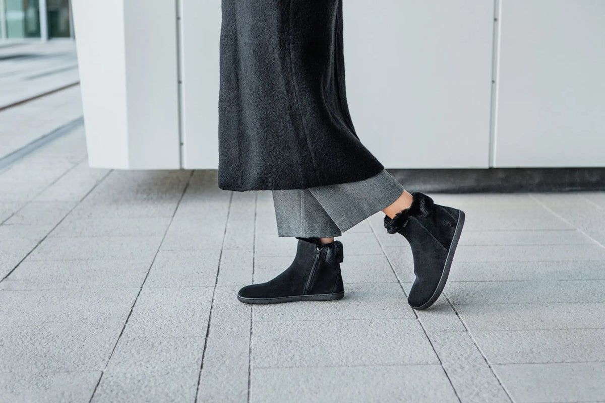 Shapen - Fluffy 2.0 Noir - Bottines d'hiver barefoot