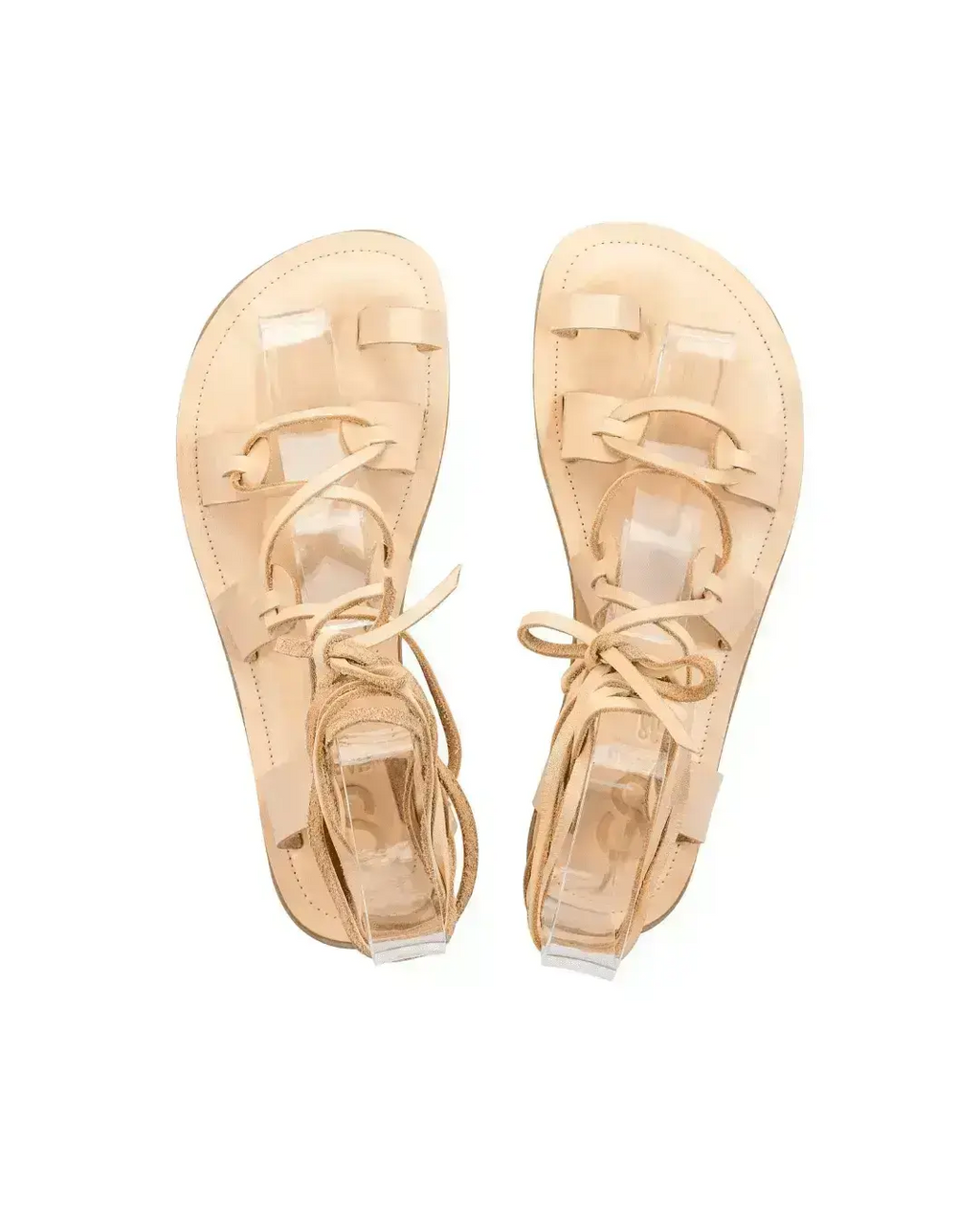 Shapen - Gaia Natural - Sandalias barefoot de tiras nude para mujer