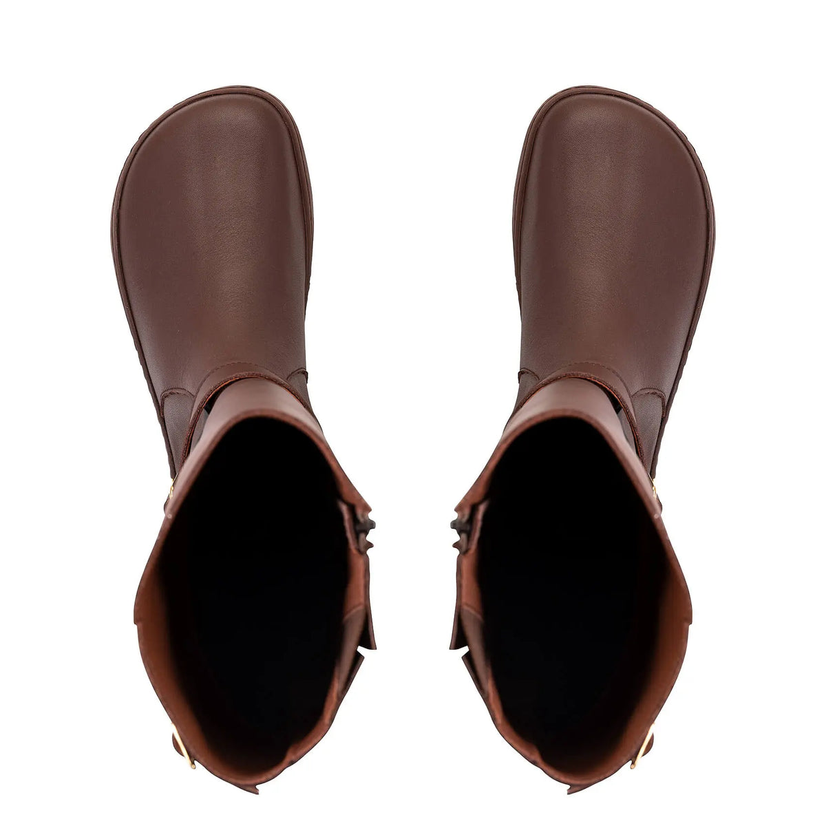 Shapen - Glam Knee Brown Leather - Botas altas barefoot